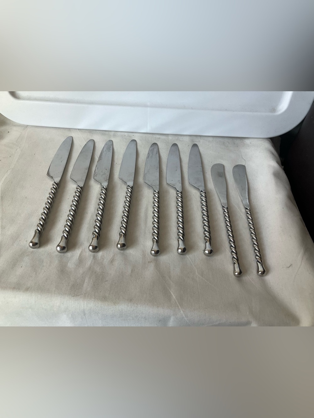 Lot of 7 Gourmet Settings SILVER TEAR Spoons Replacement Flatware GS 18/10 USED.